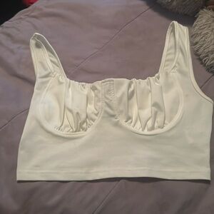 White crop top